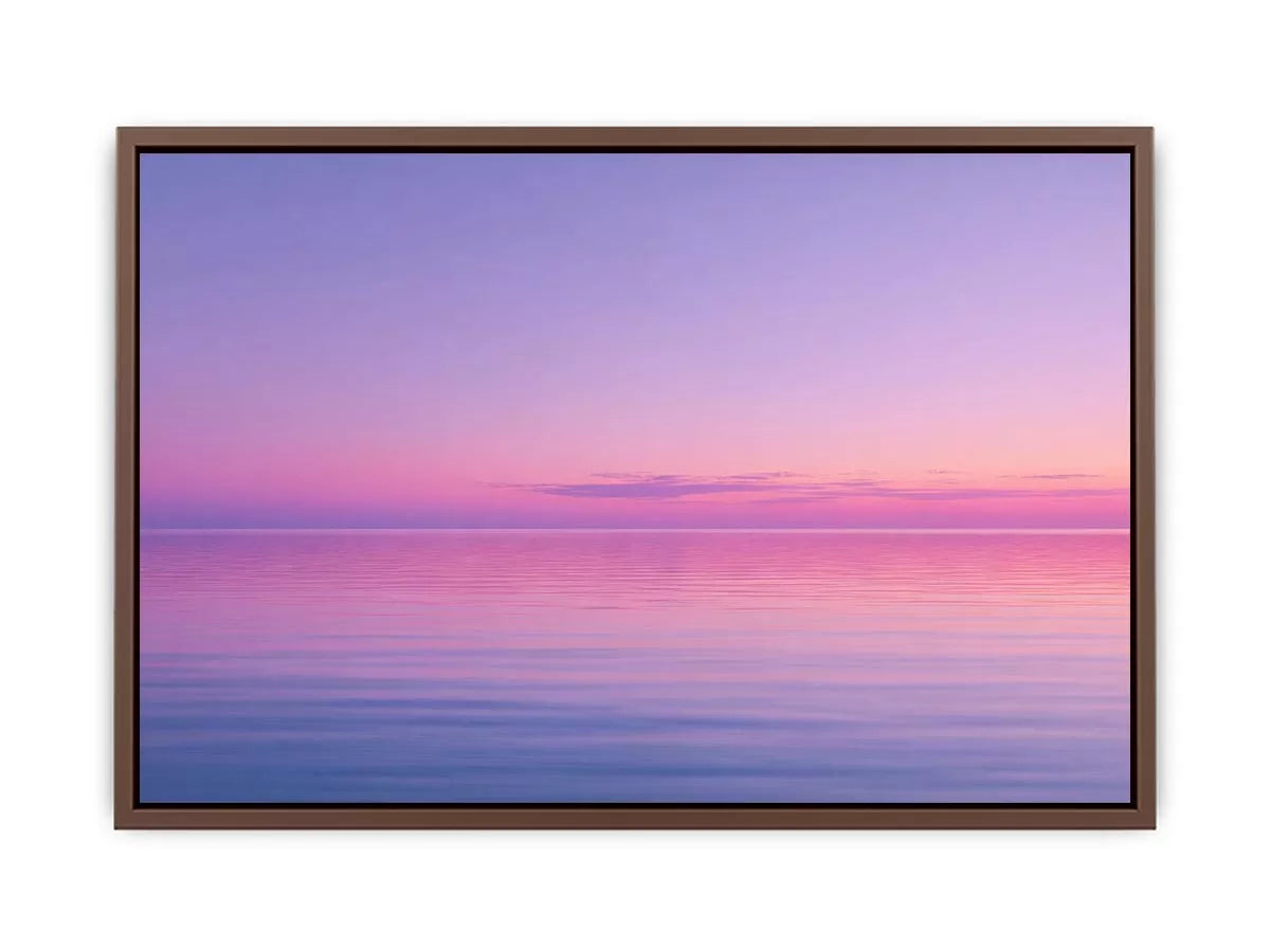 Minimalist Coastal Ocean Canvas Print – Pastel Sunset Canvas Print