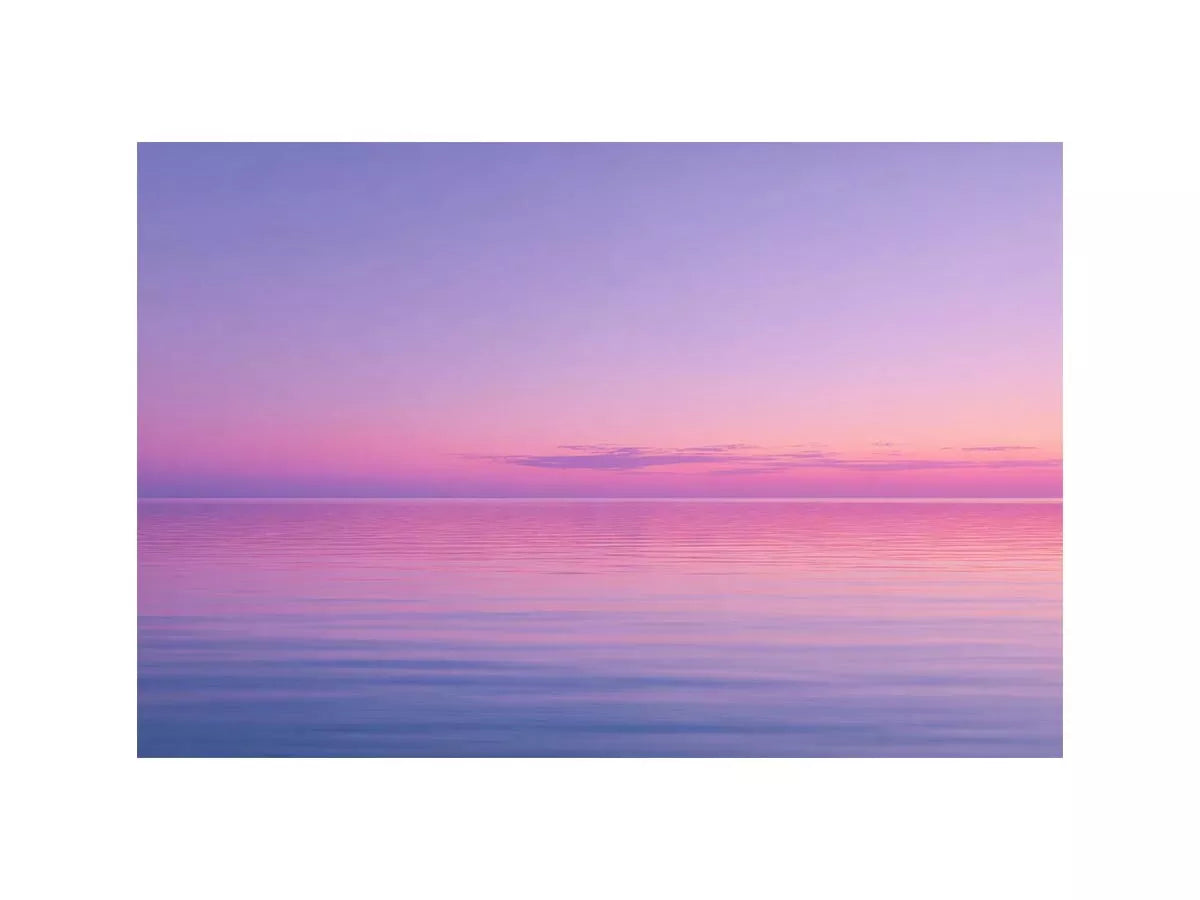 Minimalist Coastal Ocean Canvas Print – Pastel Sunset Canvas Print
