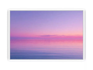 Minimalist Coastal Ocean Canvas Print – Pastel Sunset Canvas Print