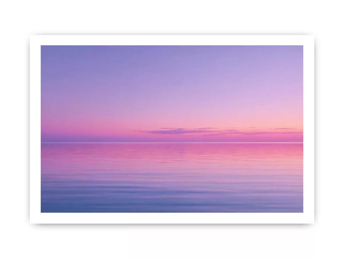 Minimalist Coastal Ocean Canvas Print – Pastel Sunset Canvas Print
