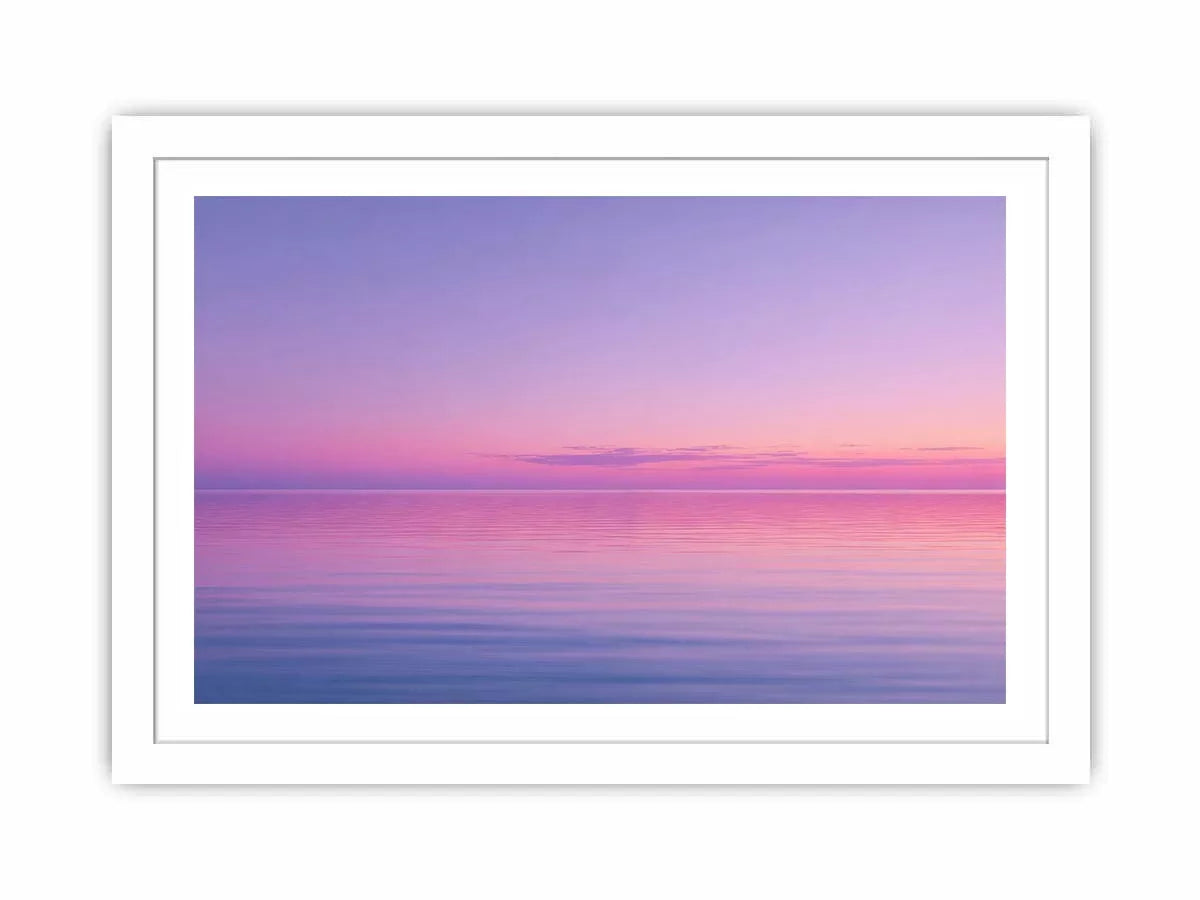 Minimalist Coastal Ocean Canvas Print – Pastel Sunset Canvas Print