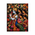 Krishna Garden Canvas Canvas Print | Spiritual Indian Painting Print