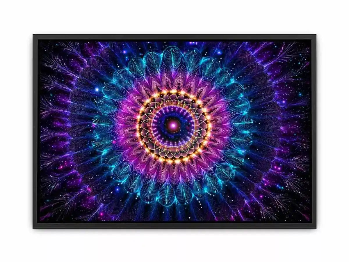 Cosmic Mandala Canvas Print | Sacred Geometry Psychedelic Canvas