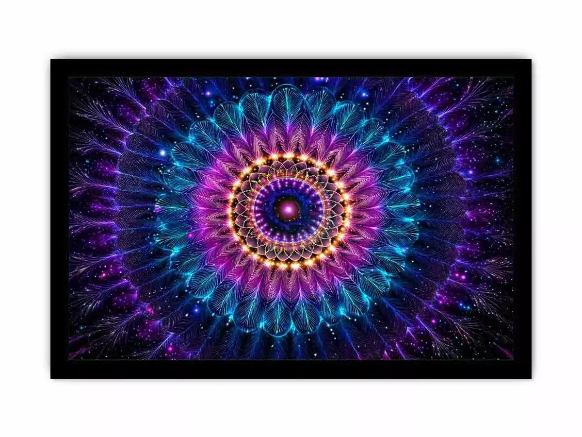 Cosmic Mandala Canvas Print | Sacred Geometry Psychedelic Canvas