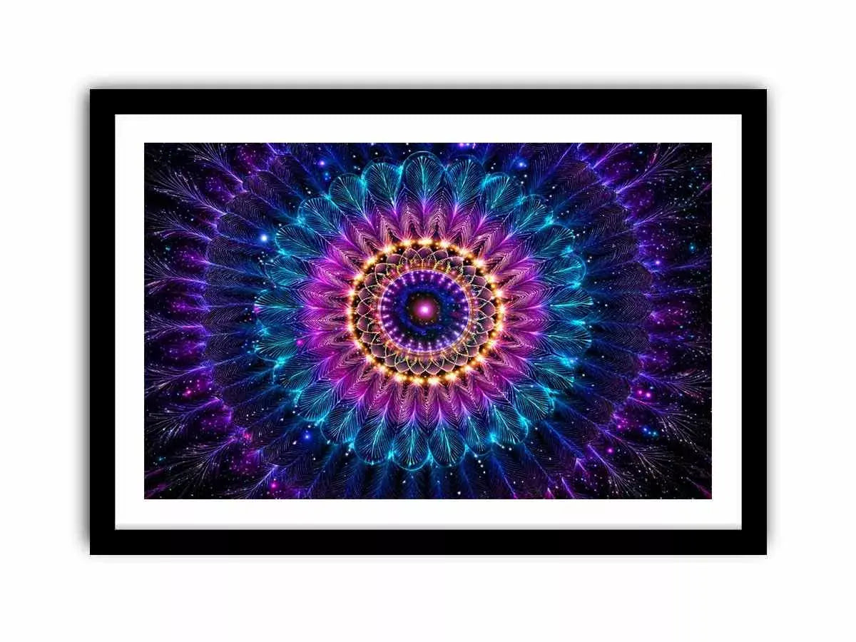 Cosmic Mandala Canvas Print | Sacred Geometry Psychedelic Canvas