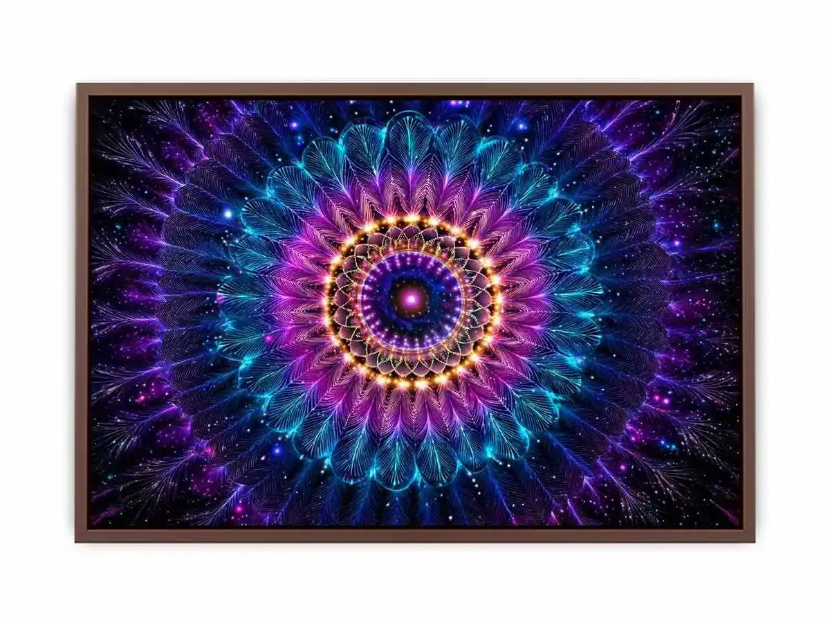 Cosmic Mandala Canvas Print | Sacred Geometry Psychedelic Canvas