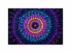 Cosmic Mandala Canvas Print | Sacred Geometry Psychedelic Canvas