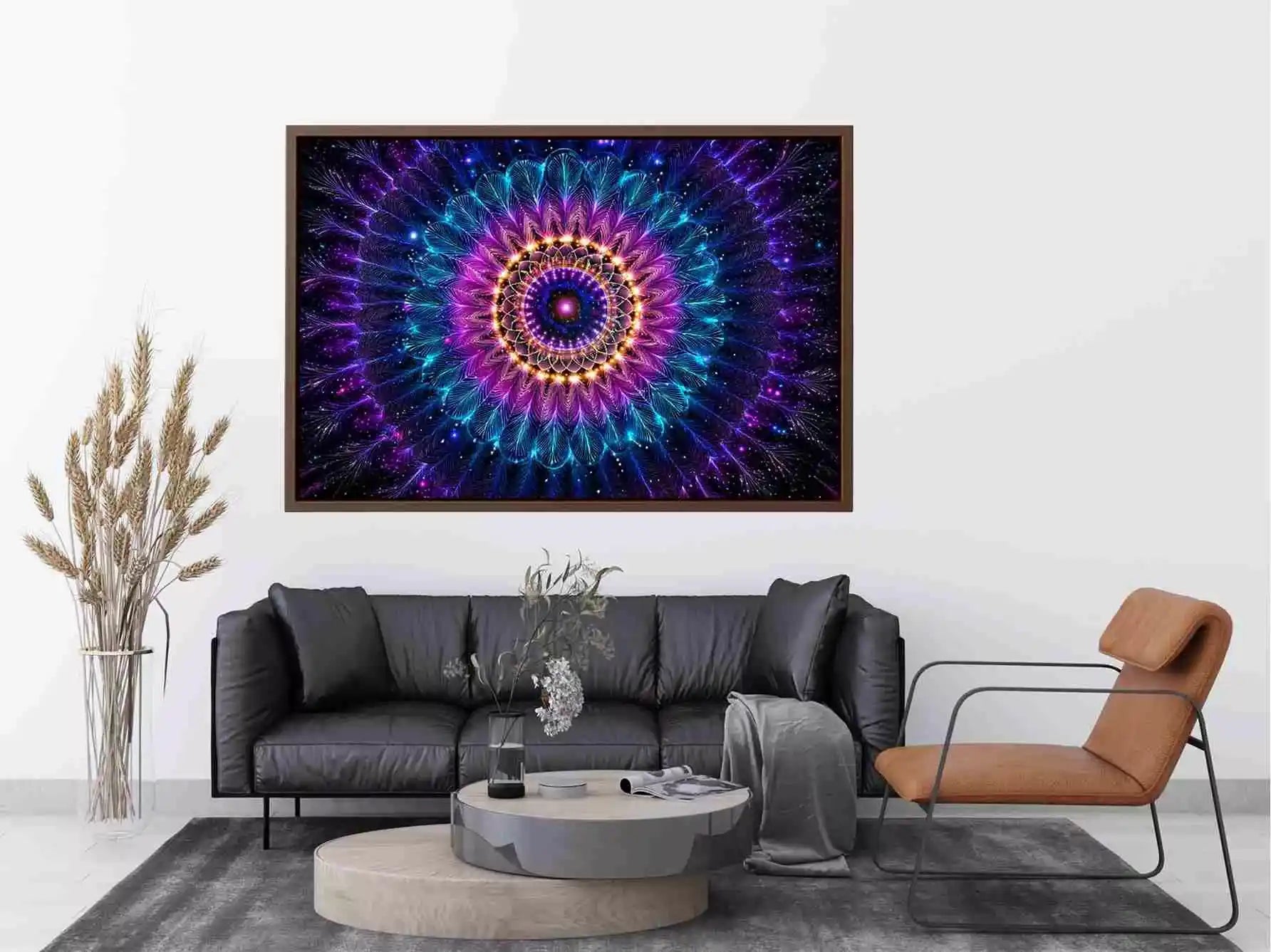Cosmic Mandala Canvas Print | Sacred Geometry Psychedelic Canvas