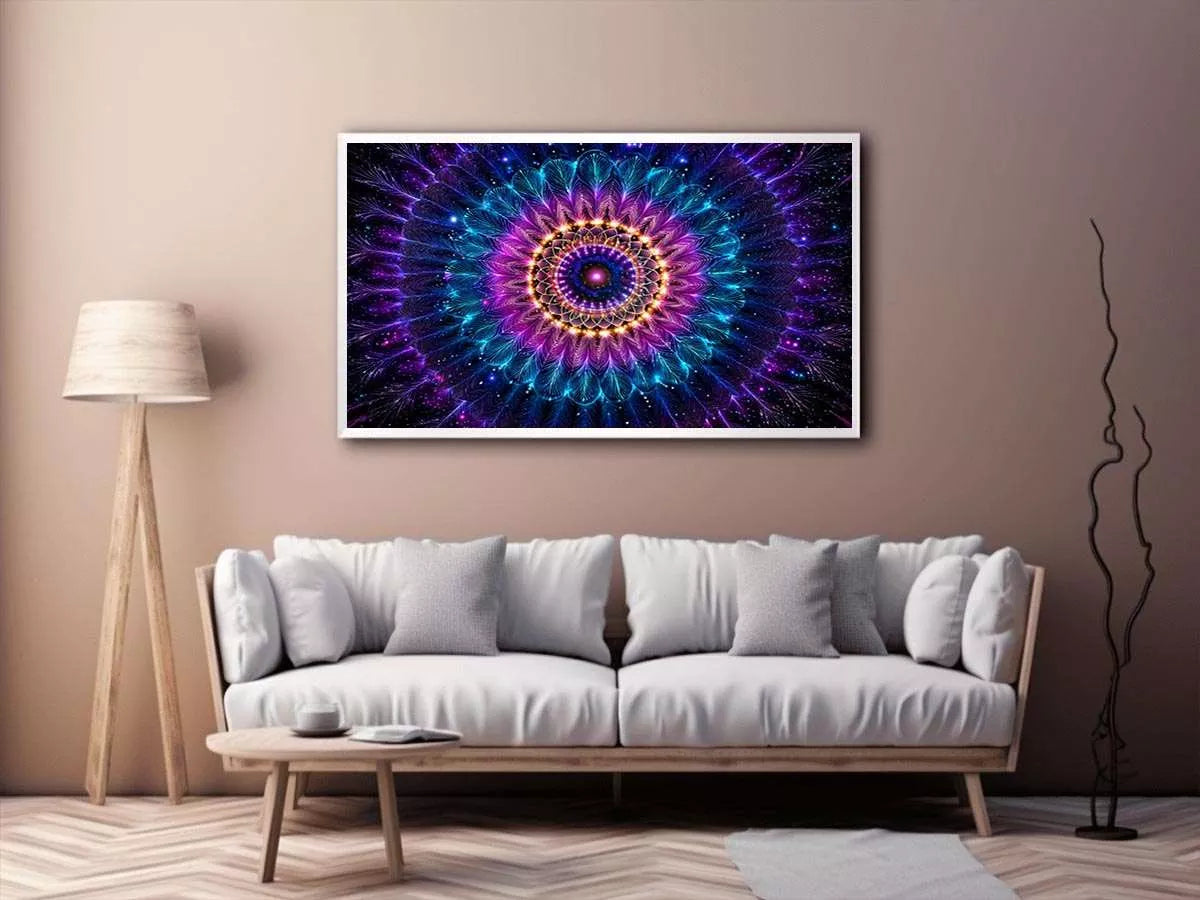 Cosmic Mandala Canvas Print | Sacred Geometry Psychedelic Canvas
