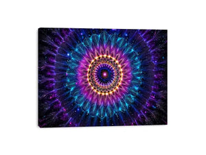 Cosmic Mandala Canvas Print | Sacred Geometry Psychedelic Canvas