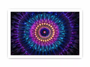 Cosmic Mandala Canvas Print | Sacred Geometry Psychedelic Canvas
