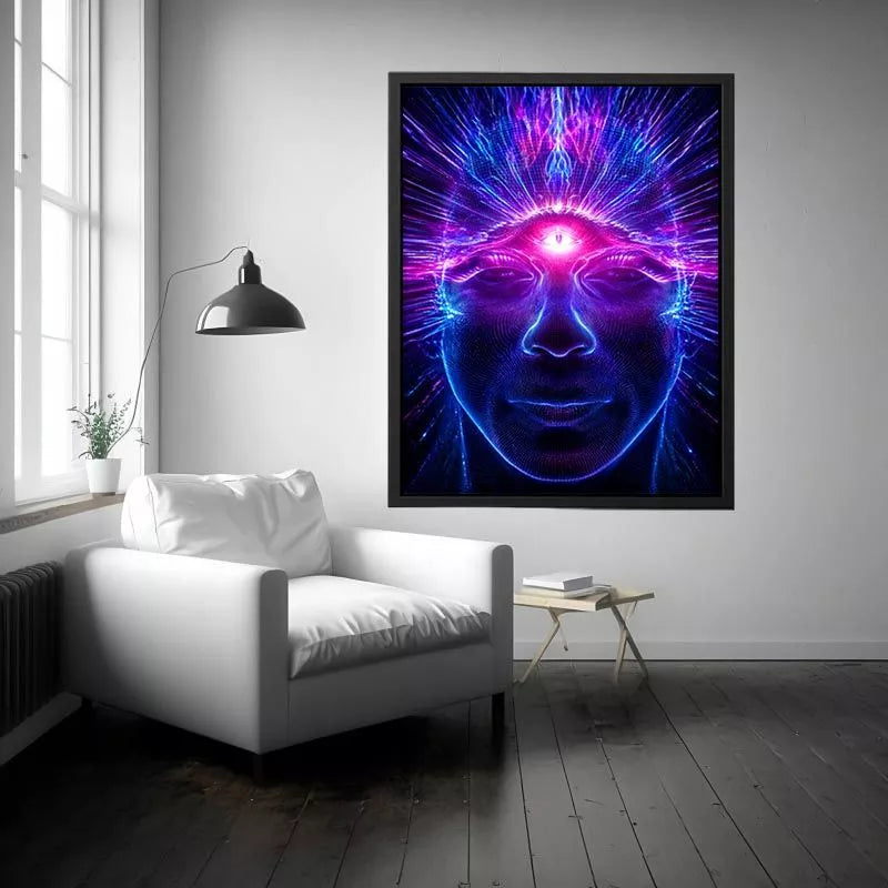 Third Eye Awakening Canvas Print | Spiritual Energy Psychedelic Canvas