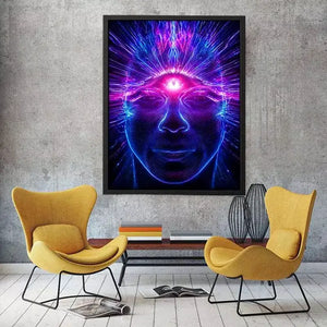 Third Eye Awakening Canvas Print | Spiritual Energy Psychedelic Canvas
