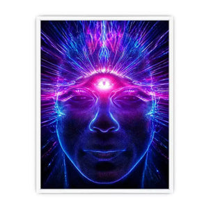Third Eye Awakening Canvas Print | Spiritual Energy Psychedelic Canvas