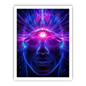 Third Eye Awakening Canvas Print | Spiritual Energy Psychedelic Canvas