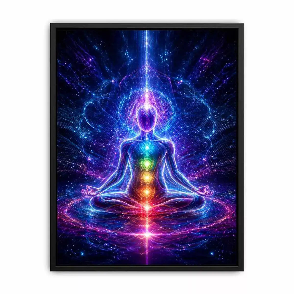 Meditation Energy Canvas Print | Chakra Spiritual Cosmic Canvas