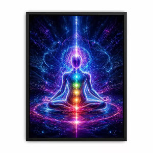 Meditation Energy Canvas Print | Chakra Spiritual Cosmic Canvas