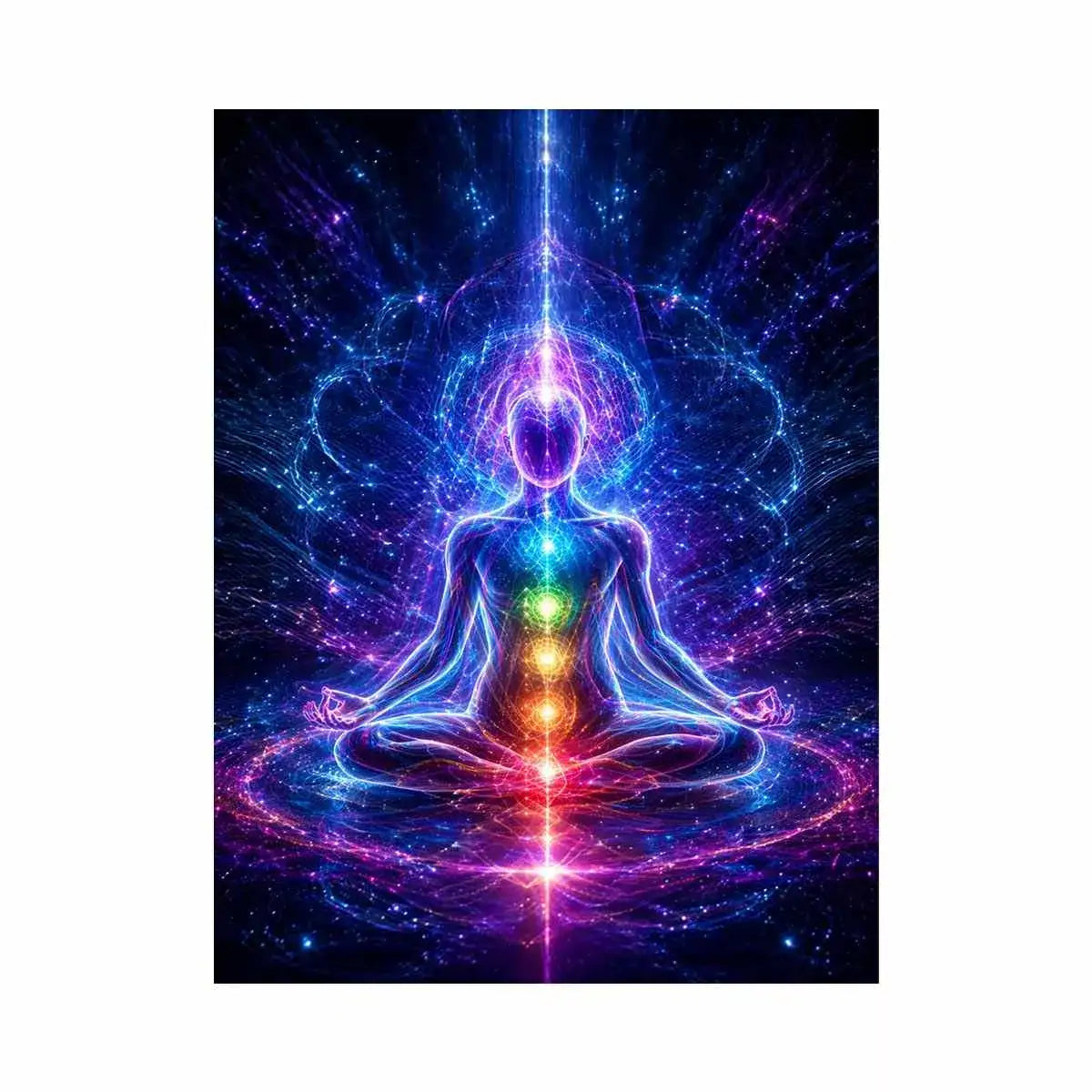 Meditation Energy Canvas Print | Chakra Spiritual Cosmic Canvas
