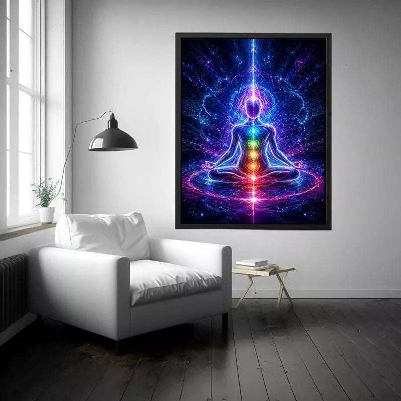 Meditation Energy Canvas Print | Chakra Spiritual Cosmic Canvas