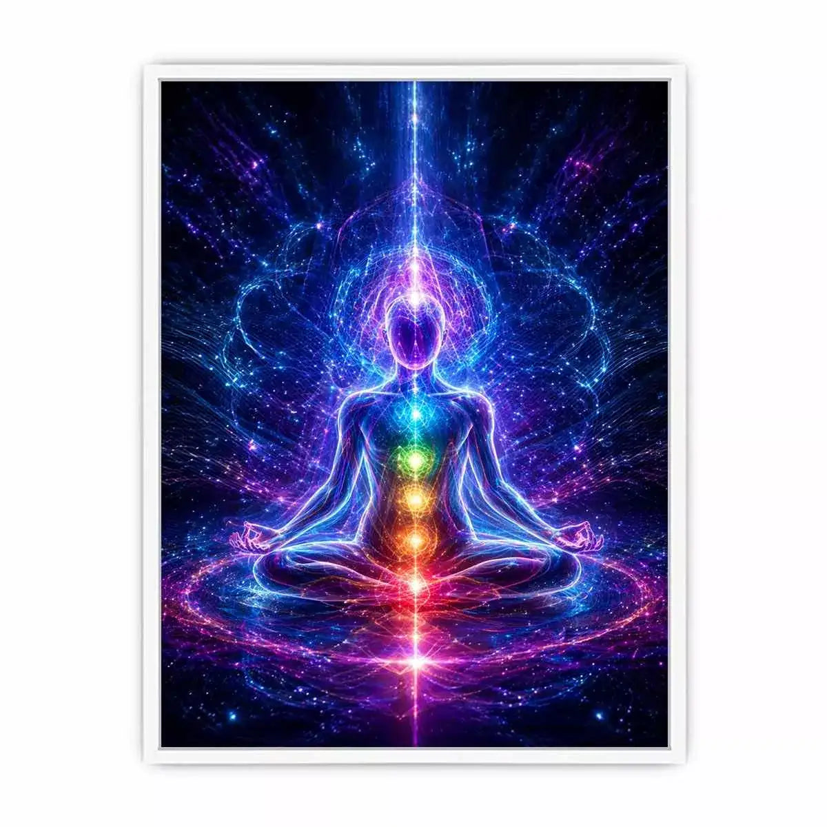 Meditation Energy Canvas Print | Chakra Spiritual Cosmic Canvas