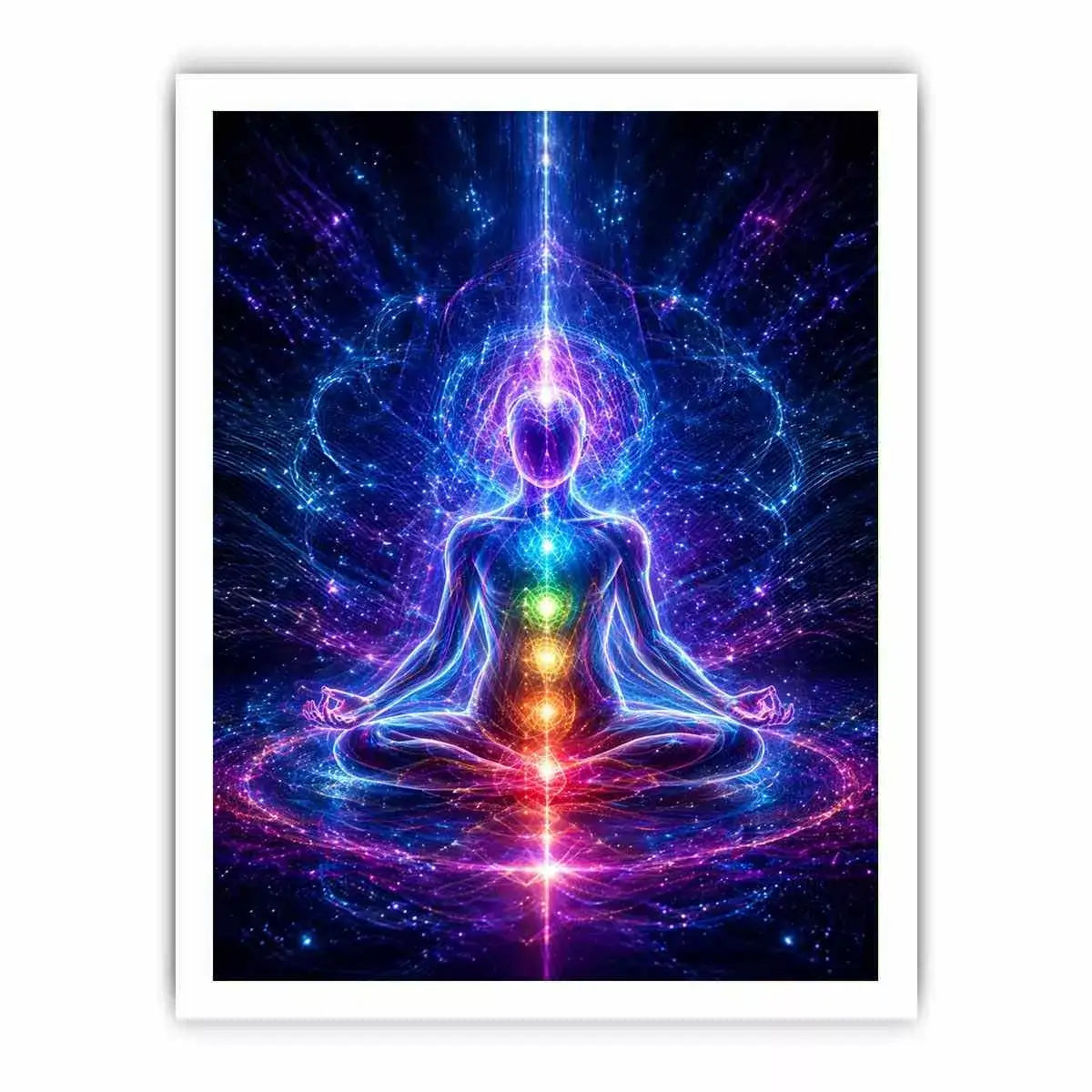 Meditation Energy Canvas Print | Chakra Spiritual Cosmic Canvas