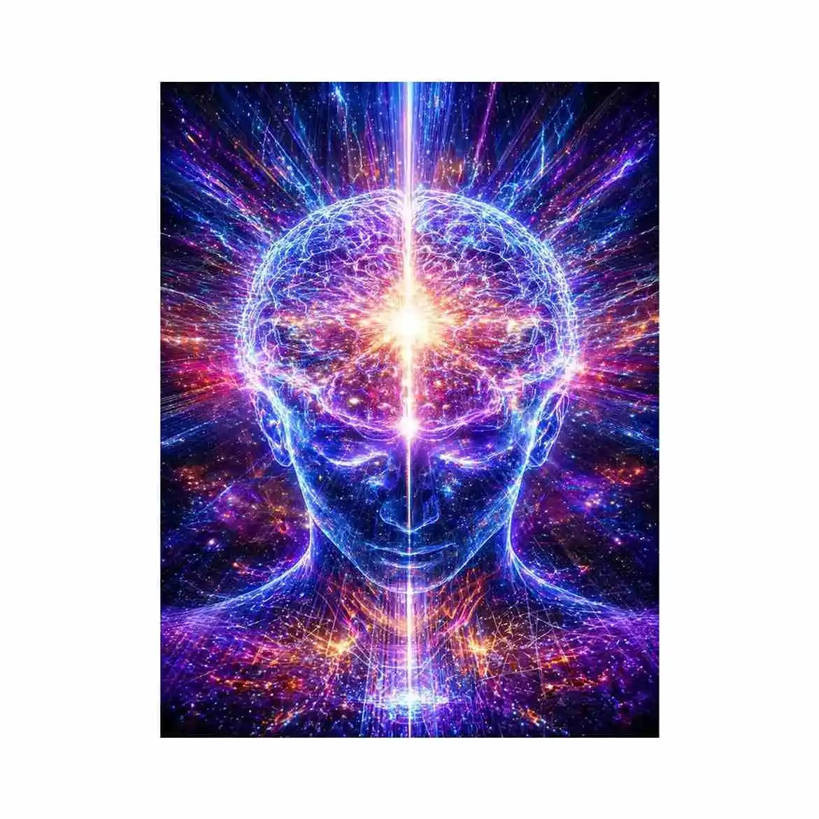 Cosmic Brain Canvas Print | Mind Expansion Psychedelic Canvas