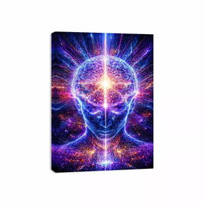 Cosmic Brain Canvas Print | Mind Expansion Psychedelic Canvas