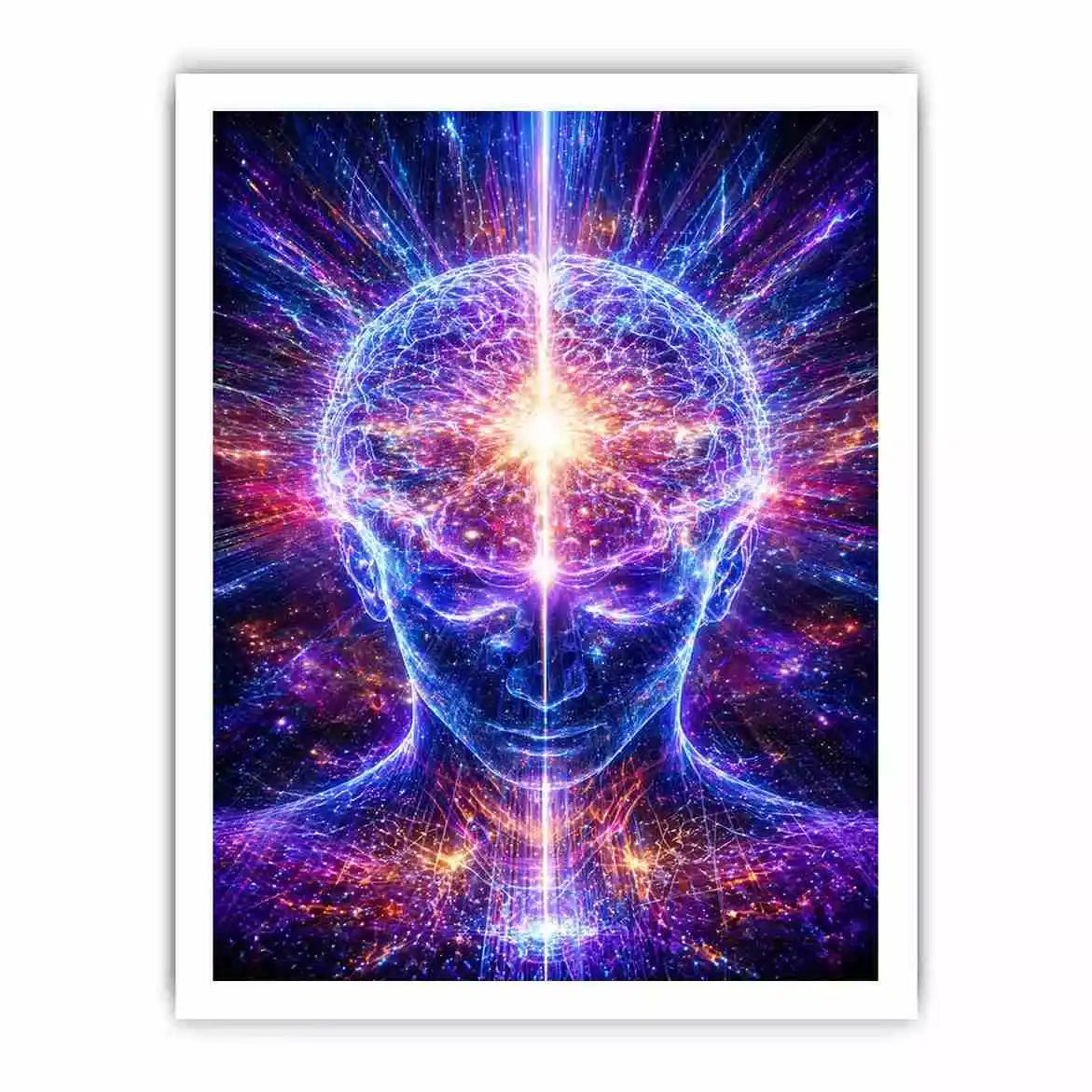 Cosmic Brain Canvas Print | Mind Expansion Psychedelic Canvas