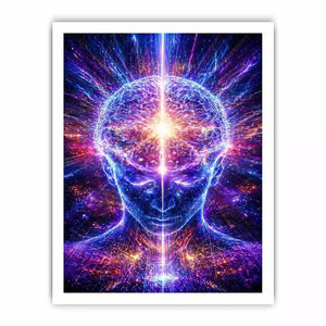 Cosmic Brain Canvas Print | Mind Expansion Psychedelic Canvas