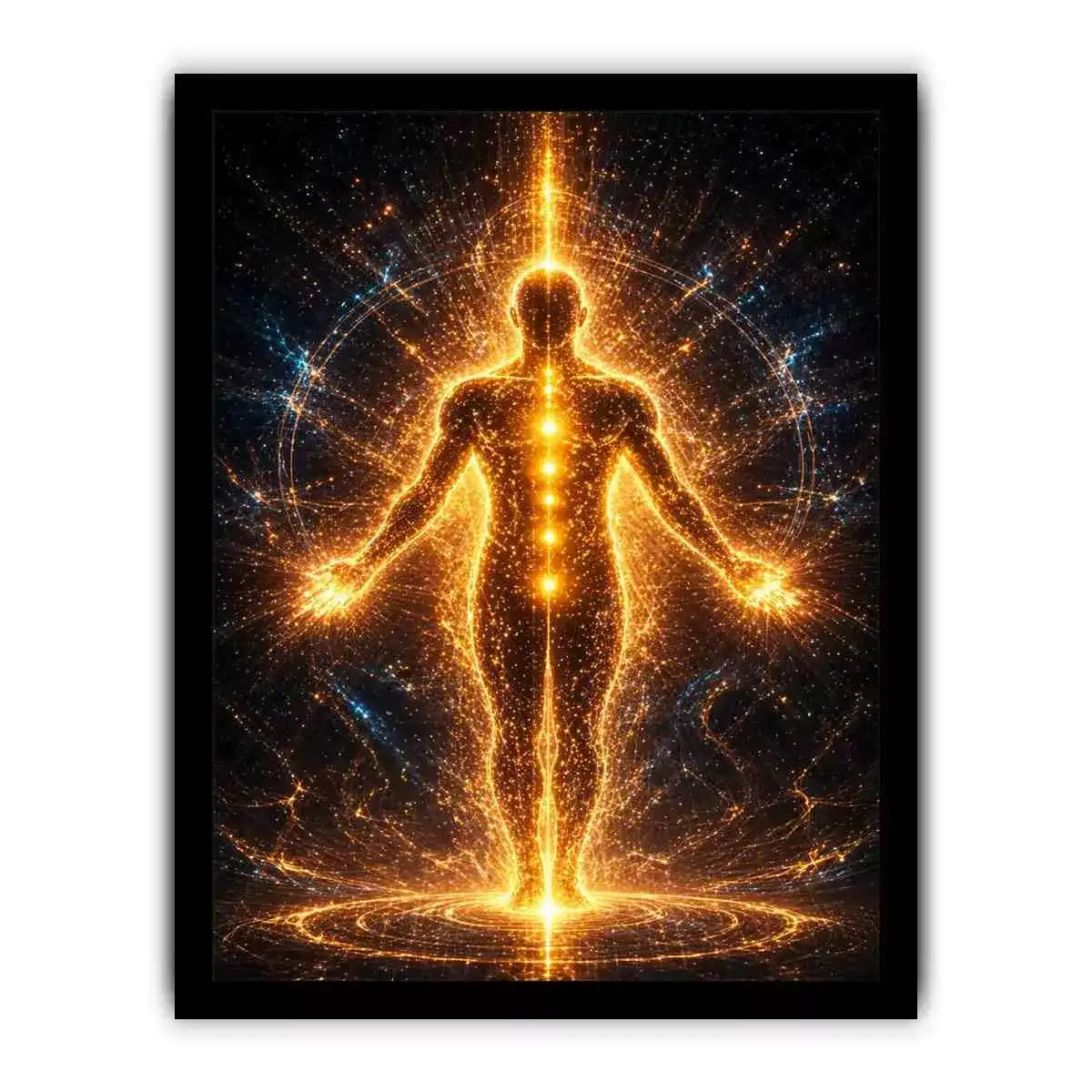 Golden Energy Canvas Print | Spiritual Awakening Light Canvas