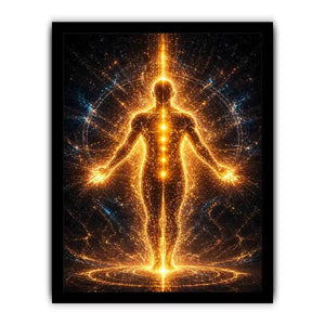 Golden Energy Canvas Print | Spiritual Awakening Light Canvas