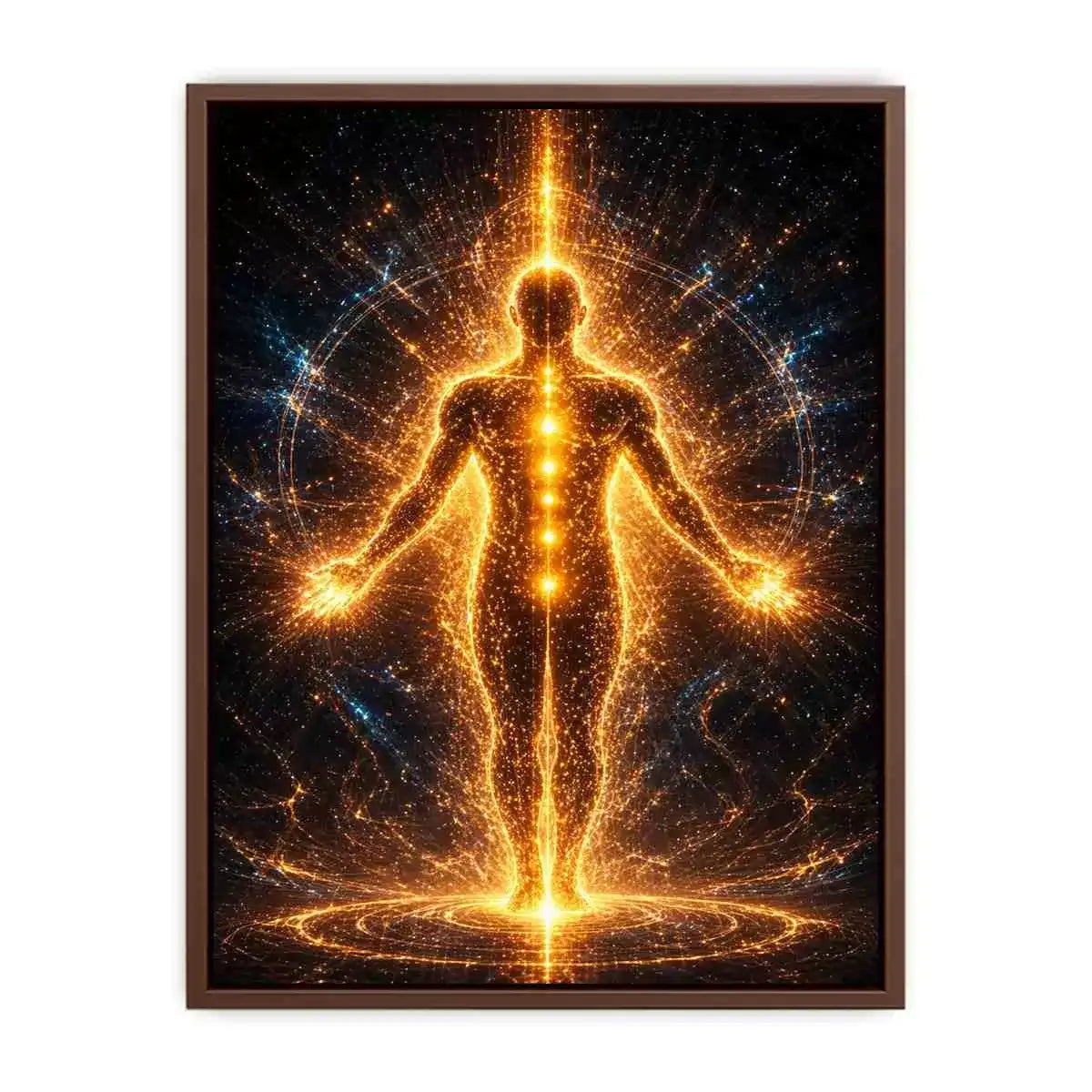 Golden Energy Canvas Print | Spiritual Awakening Light Canvas