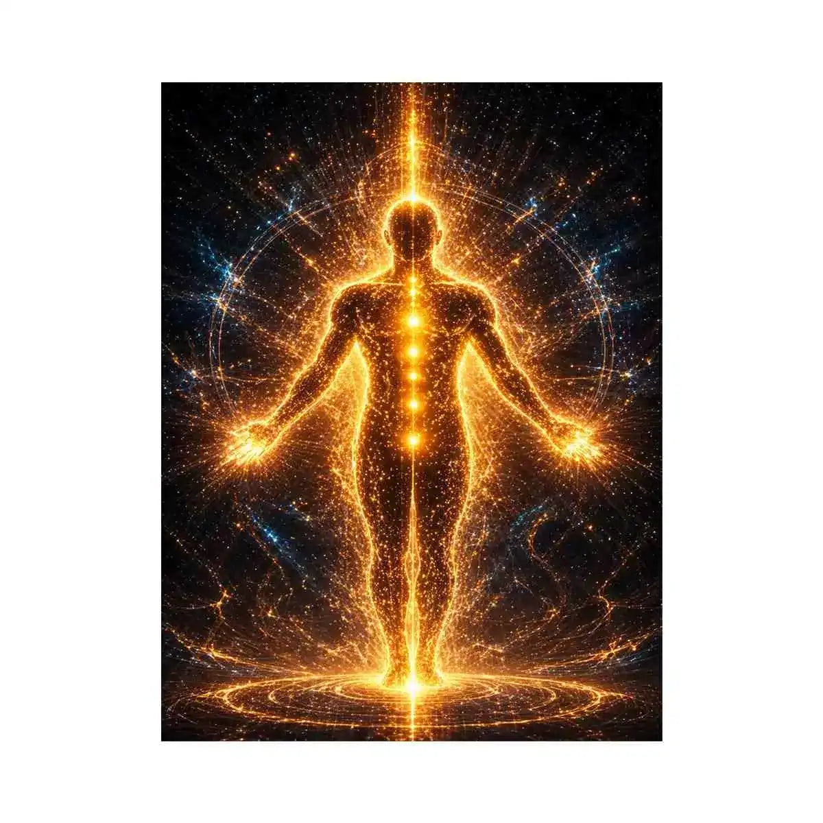 Golden Energy Canvas Print | Spiritual Awakening Light Canvas