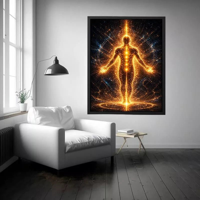 Golden Energy Canvas Print | Spiritual Awakening Light Canvas