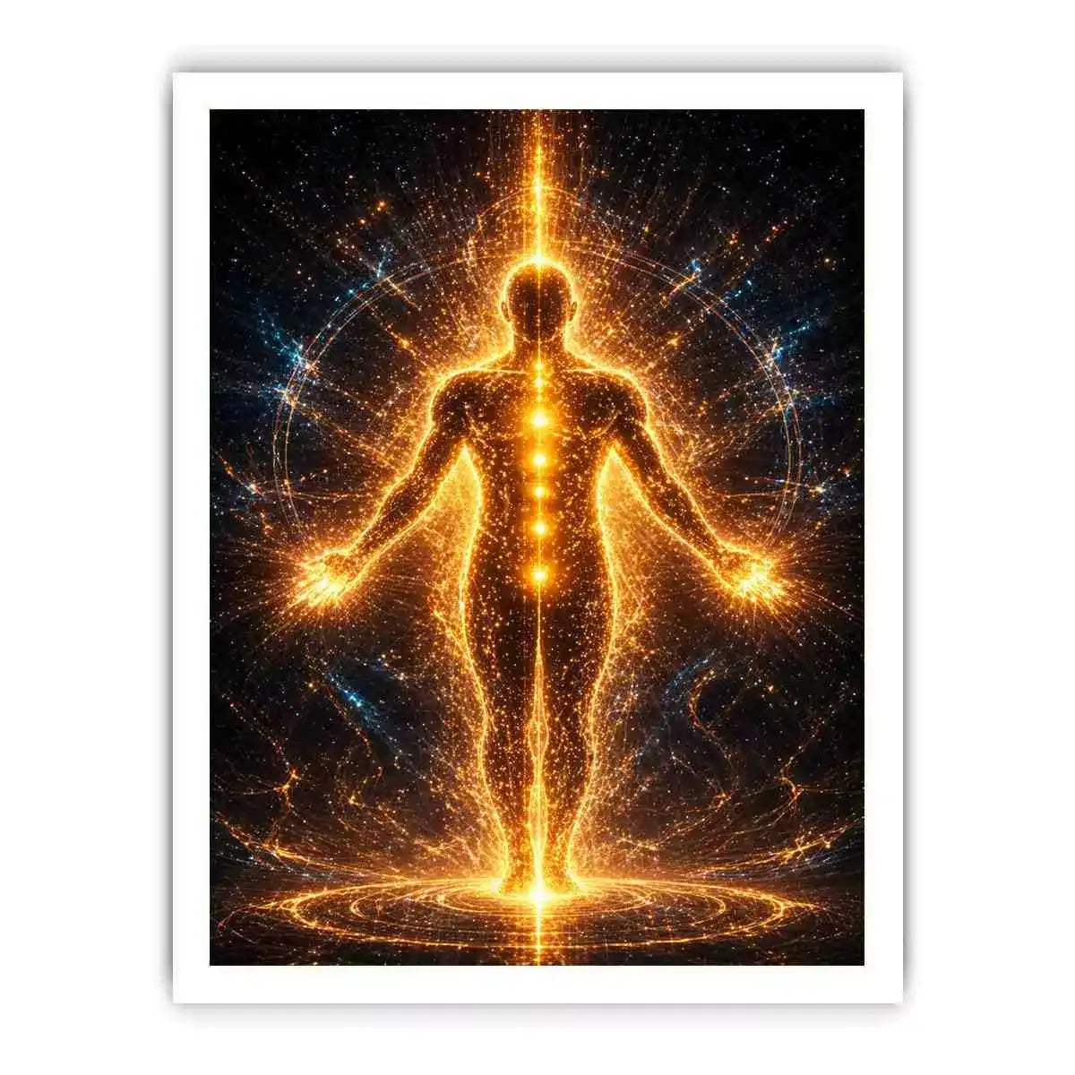 Golden Energy Canvas Print | Spiritual Awakening Light Canvas
