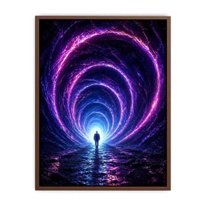 Surreal portal Canvas Print canvas glowing tunnel silhouette sci fi futuristic decor modern artwork