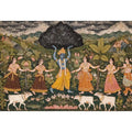 Luxury Krishna Govardhan painting canvas Canvas Print
