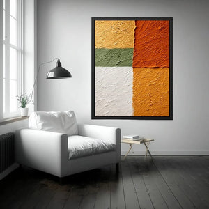 abstract textured Canvas Print warm earthy tones terracotta beige minimalist canvas decor