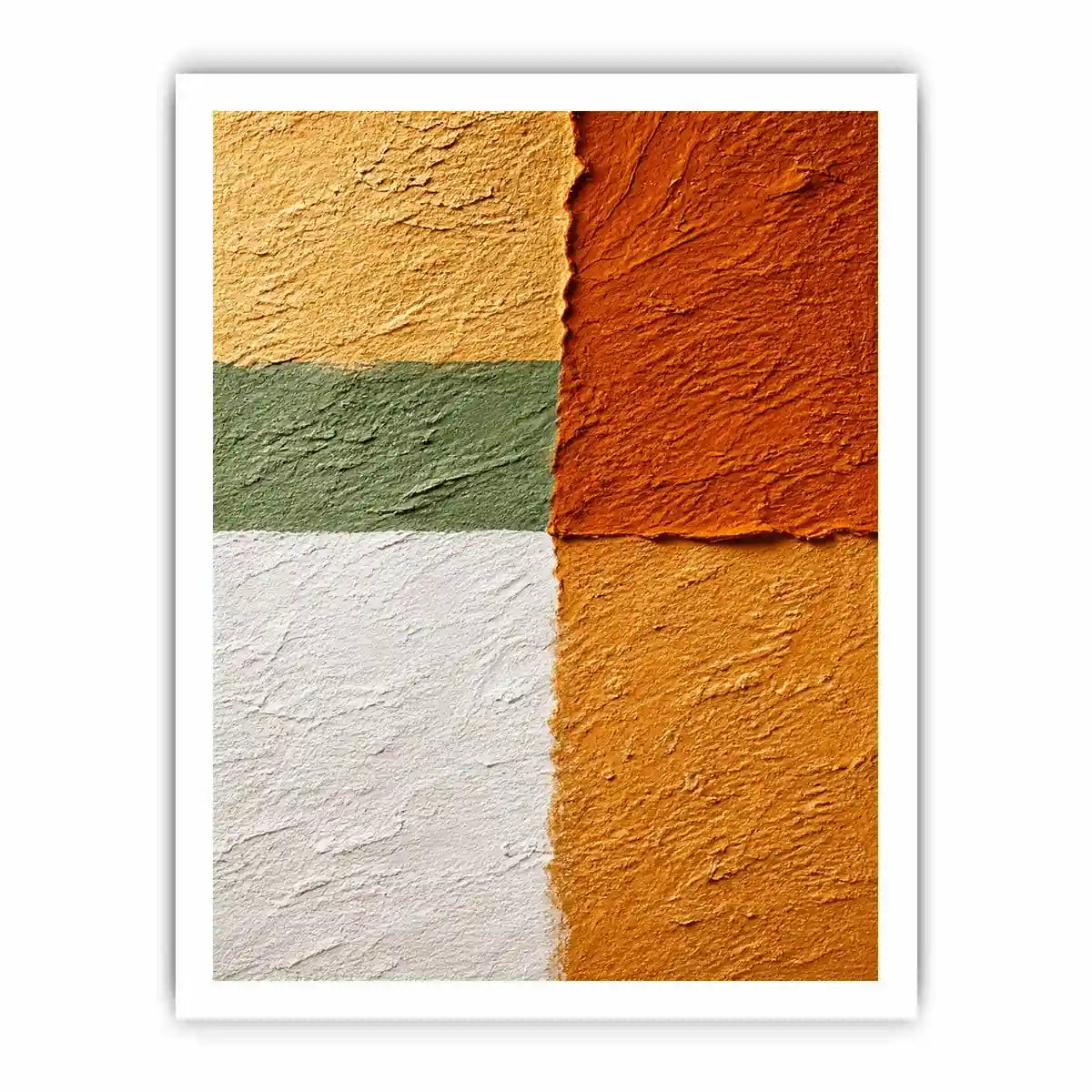 abstract textured wall art warm earthy tones terracotta beige minimalist canvas decor