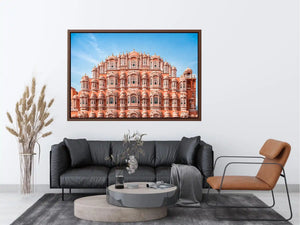 Hawa Mahal Jaipur pink palace architecture India heritage building Canvas Print canvas decor