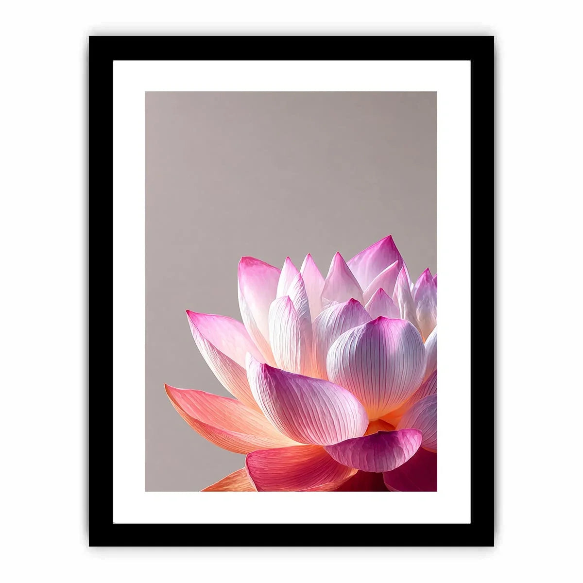 Minimalist pink lotus flower Canvas Print soft pastel floral canvas serene decor