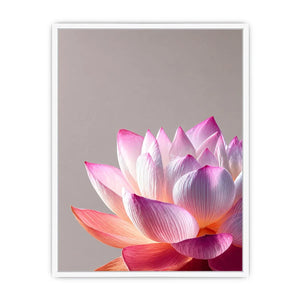 Minimalist pink lotus flower Canvas Print soft pastel floral canvas serene decor