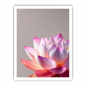 Minimalist pink lotus flower Canvas Print soft pastel floral canvas serene decor