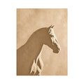 minimalist horse silhouette neutral beige Canvas Print modern animal canvas decor