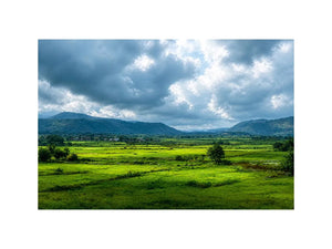 green valley landscape misty hills nature Canvas Print calming countryside canvas