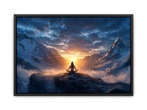 meditation mountain light spiritual zen Canvas Print calm yoga decor canvas