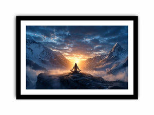 meditation mountain light spiritual zen Canvas Print calm yoga decor canvas