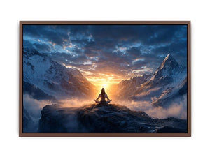 meditation mountain light spiritual zen Canvas Print calm yoga decor canvas