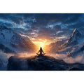meditation mountain light spiritual zen Canvas Print calm yoga decor canvas