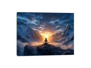 meditation mountain light spiritual zen Canvas Print calm yoga decor canvas